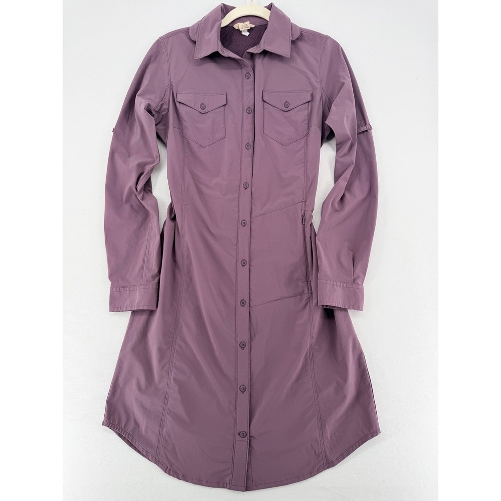 Duluth Trading Purple Shirt Dress XS Outdoor Utility Stretch